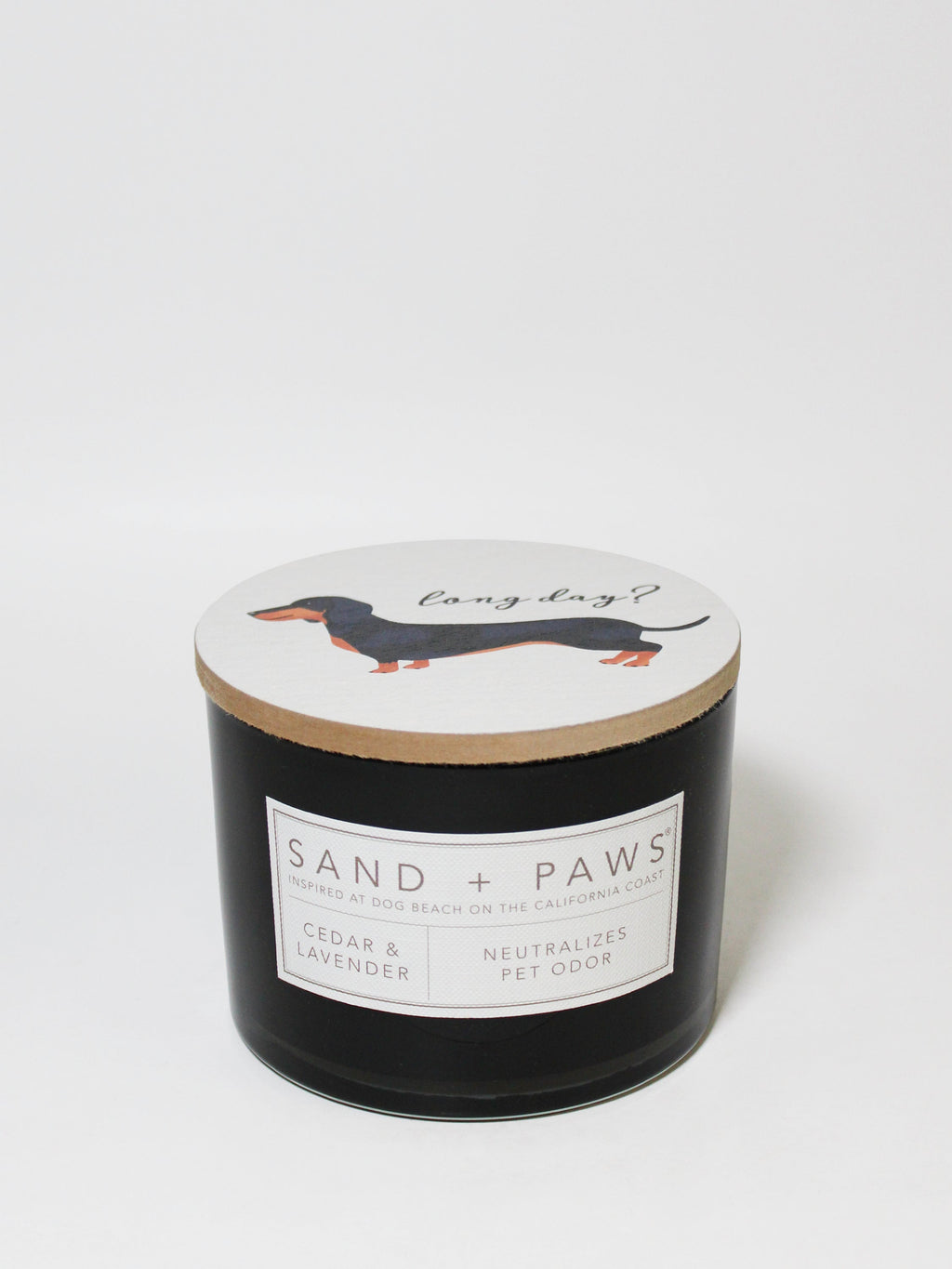 Aromatic Sand + Paws Cedar & Lavender 12 oz scented candle