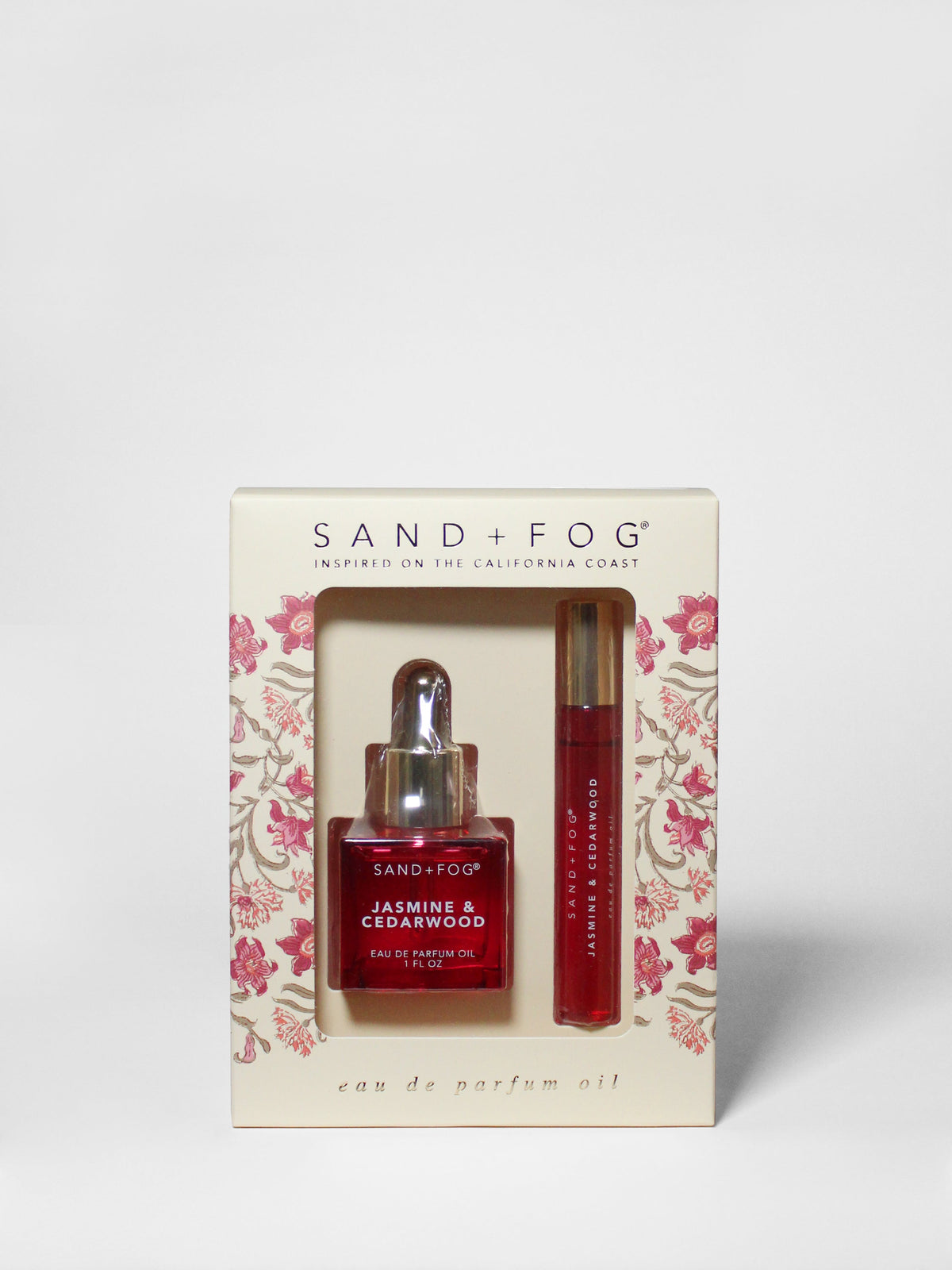 Natural Perfume Oil Rollerball and Perfume Dropper Set - Jasmine & Cedarwood