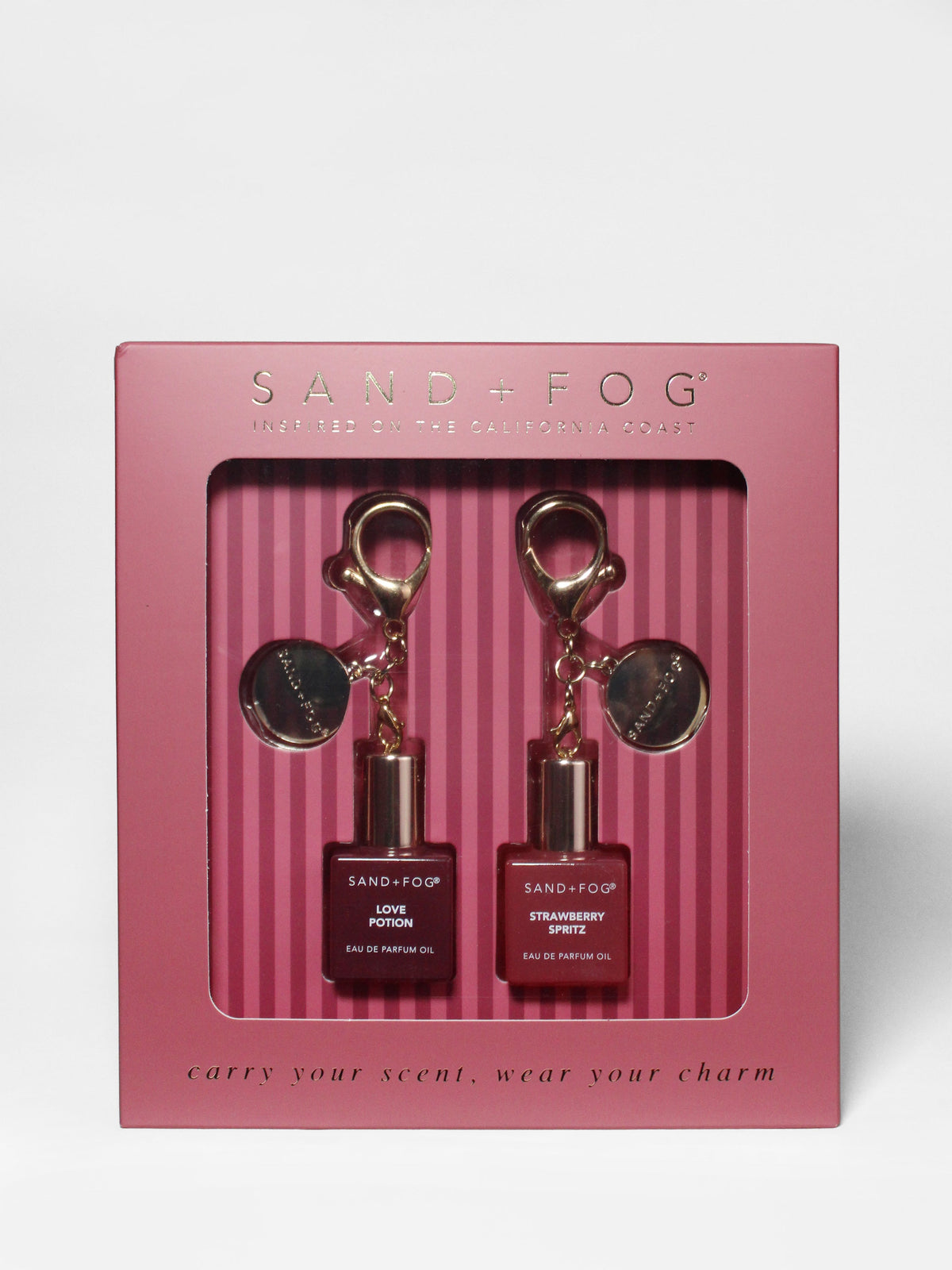 Practical Bag Charm Perfume Oil Rollerball Set - Love Potion + Strawberry Spritz